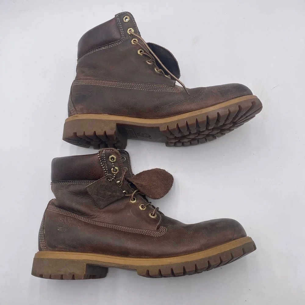 Timberland 27097 6-Inch Premium Waterproof Boot Men 11.5M Dark Brown Leather Lug